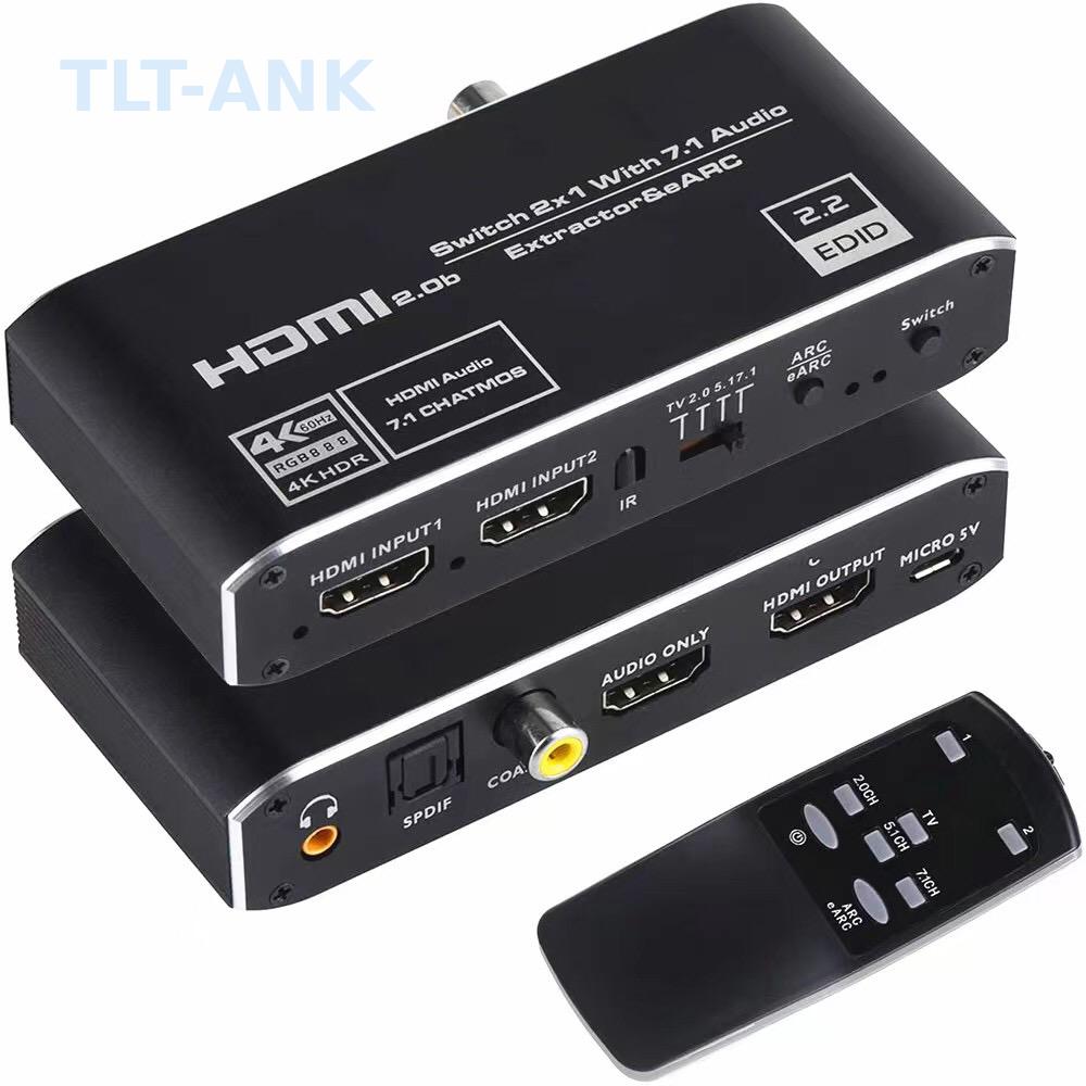 Optical Audio Hdmi Earc Extractor - HDMI Switch 2 in 1 uit