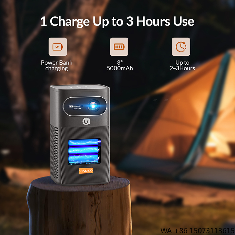 Mini Portable Projector Rechargeable Battery - DLP Smart Mini-projector op batterijen, 400