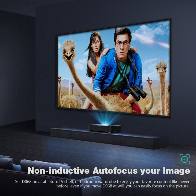 Ultra Short Throw Laser Projector 4K - Hotack Hot Sale D068 6500 Lumen