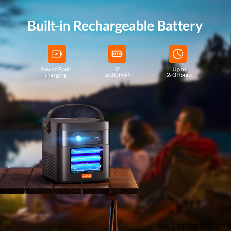 Mini Portable Projector Rechargeable Battery - 150000mAh Batterij-aangedreven Mini Draagbare Projector, GTV