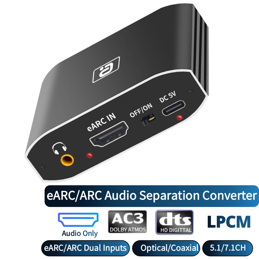 Optical Audio Hdmi Earc Extractor - EARC Audio Extractor 192Khz DAC-converter DTS