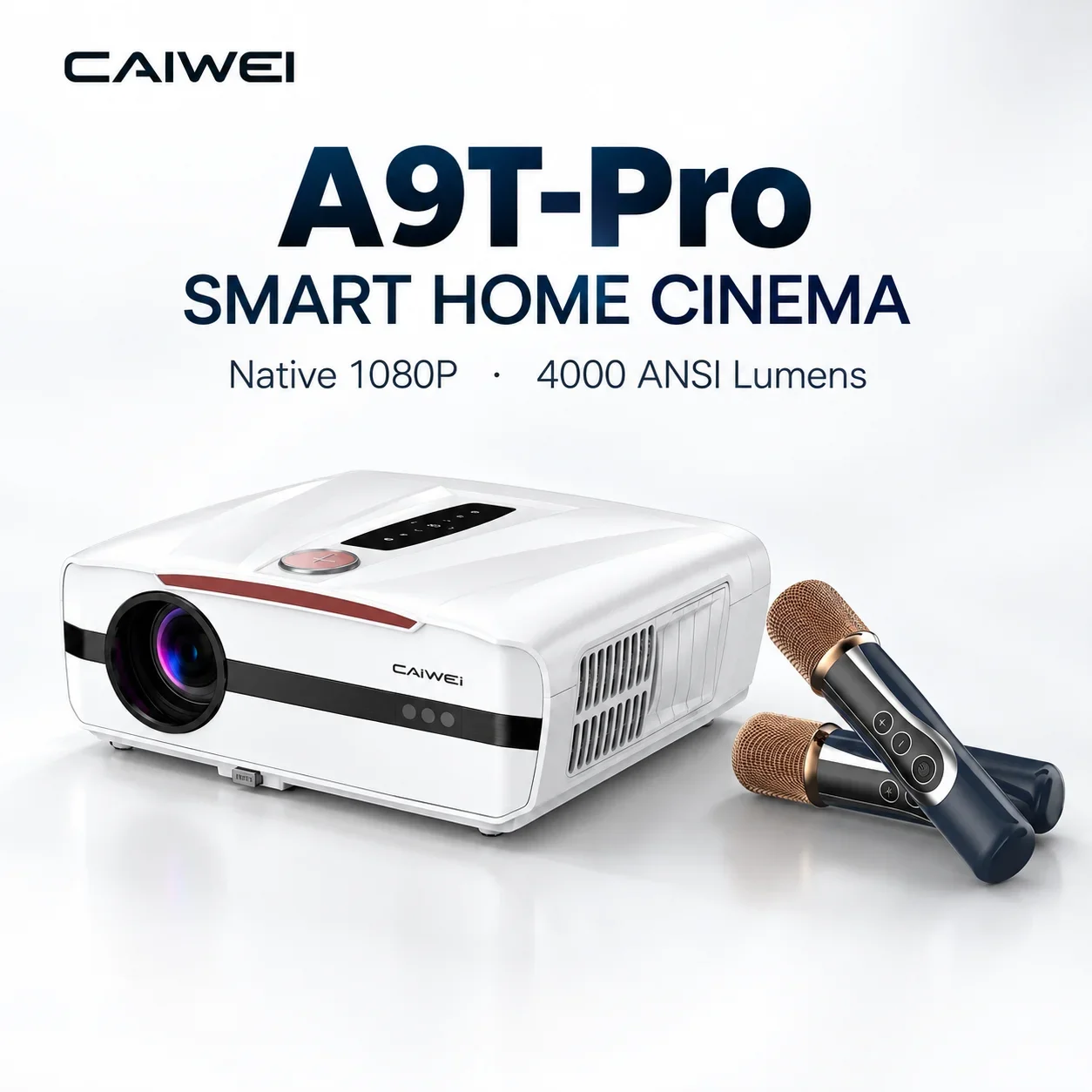 Auto Focus Keystone Correction Projector - Nieuwe A9T Smart Projector 4000ANSI Native