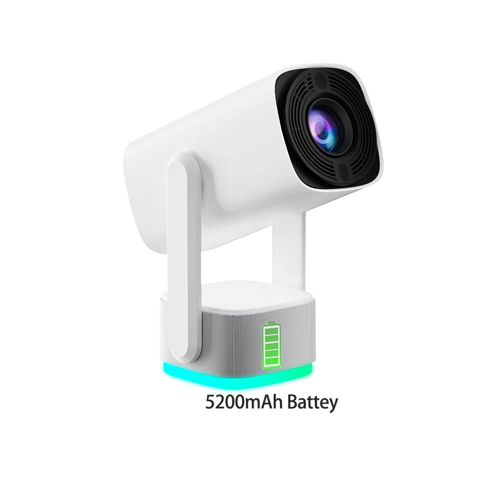 Mini Portable Projector Rechargeable Battery - Mini-projector met oplaadbare batterij, 1080P Smart
