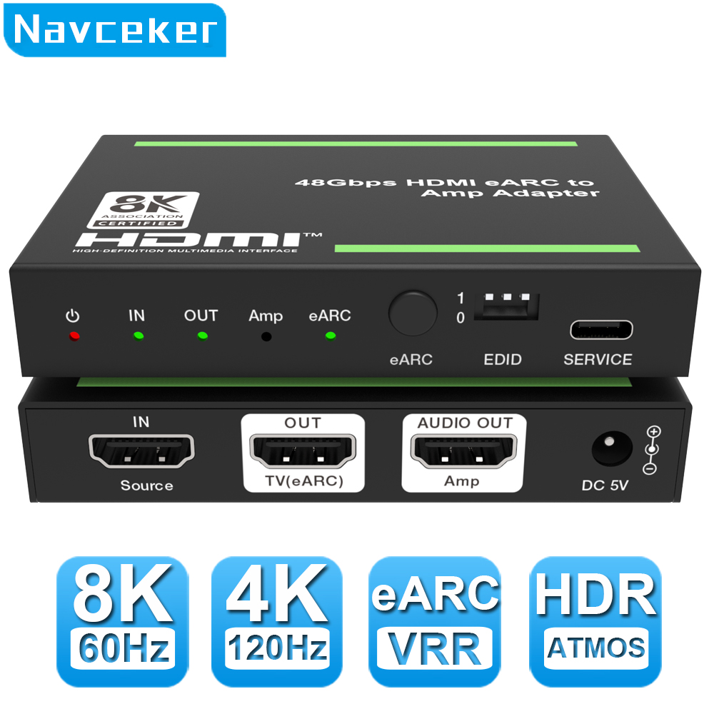 Optical Audio Hdmi Earc Extractor - Navceke 4K 120Hz HDMI 2.1 EARC