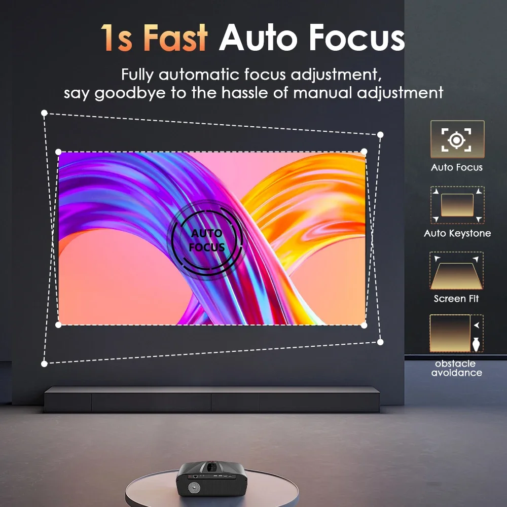 4K 3800 ANSI Projector Android - Auto Focus Keystone Correction Projector recensie en prijs