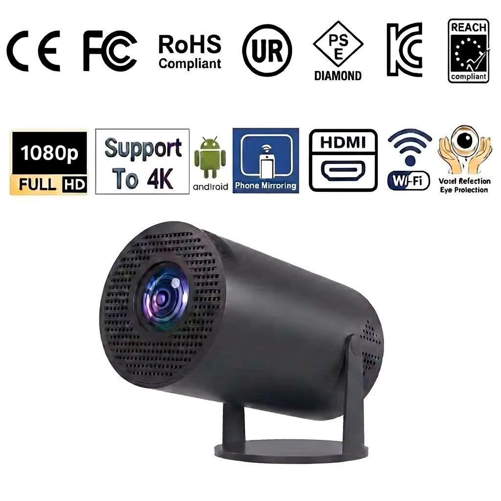 Draagbare projector met 1080P- - 4K Smart Projector Android 11 Wifi 6 recensie en prijs