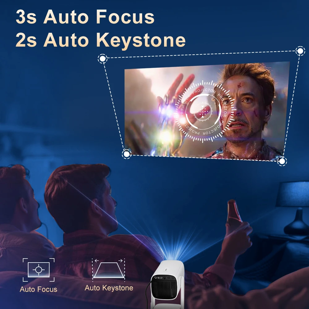 ZDSSY 4K-projector K2 Smart An - Auto Focus Keystone Correction Projector recensie en prijs