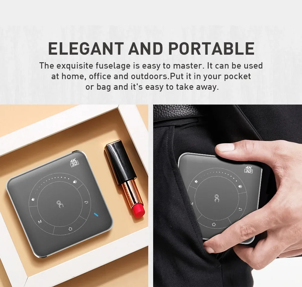 Mini 3D draagbare projector 4K - Mini Portable Projector Rechargeable Battery recensie en prijs