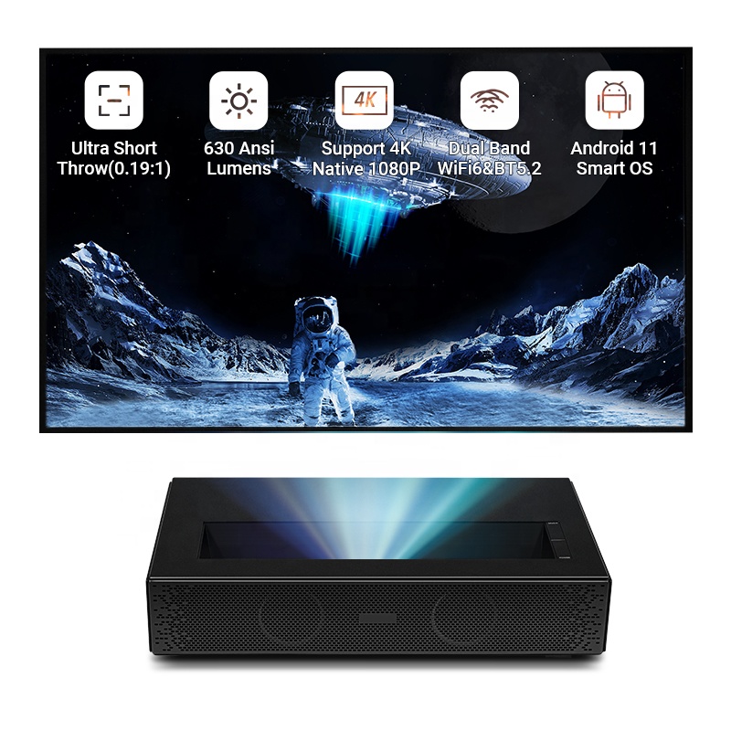 Hotack Hot Sale D068 6500 Lume - Ultra Short Throw Laser Projector 4K recensie en prijs