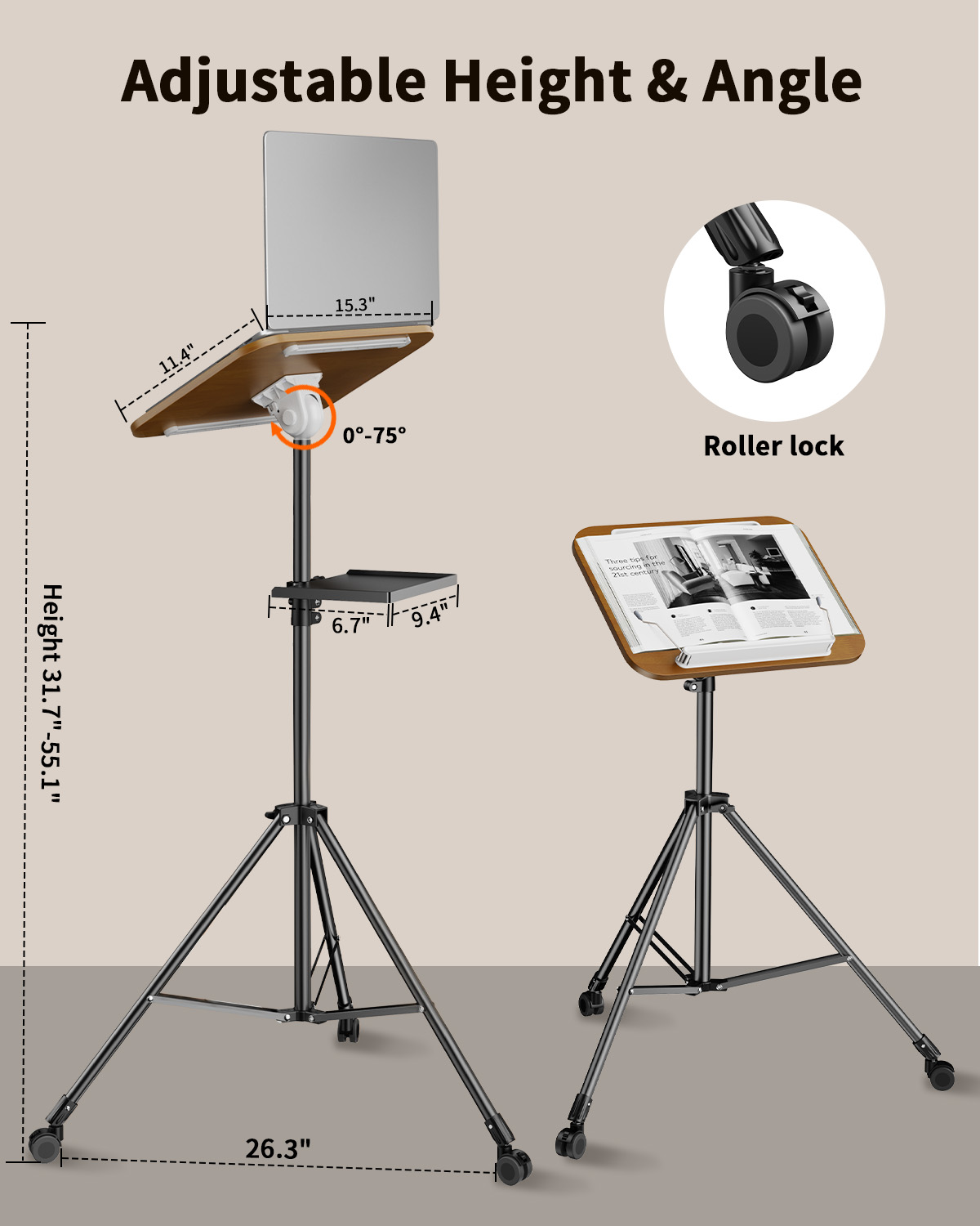 Oatsbasf Draagbare Laptop Stat - Projector Floor Stand Tripod Adjustable recensie en prijs