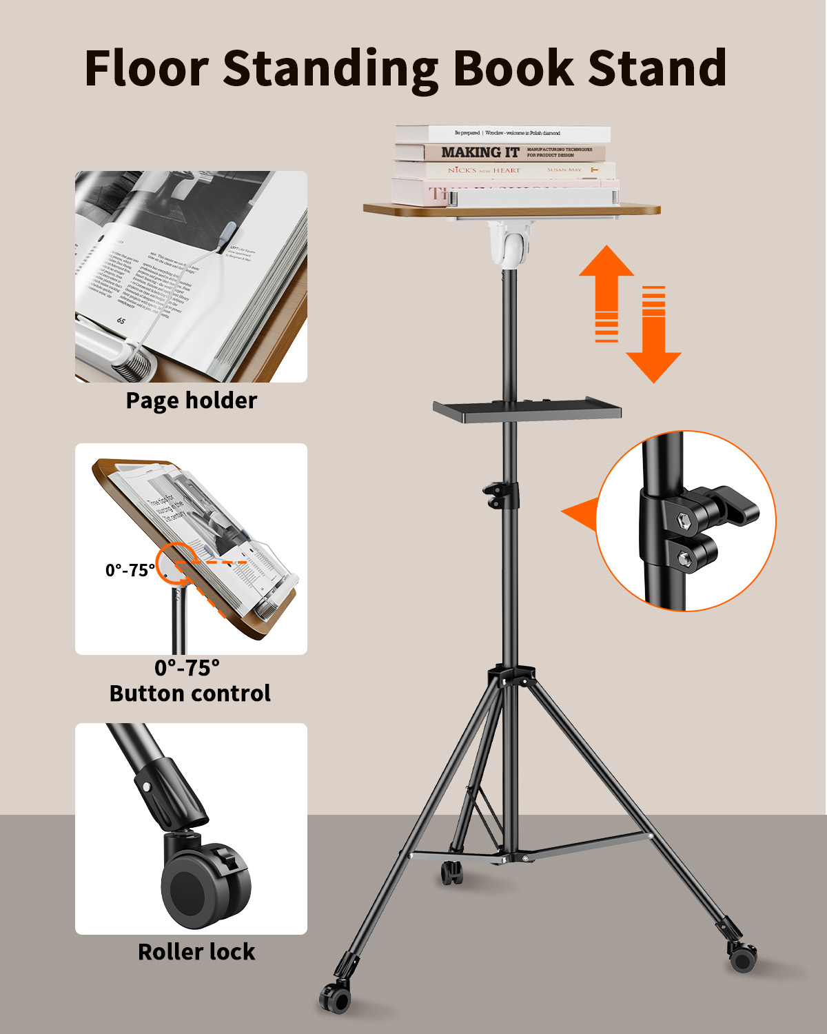 Oatsbasf Draagbare Laptop Stat - Projector Floor Stand Tripod Adjustable recensie en prijs