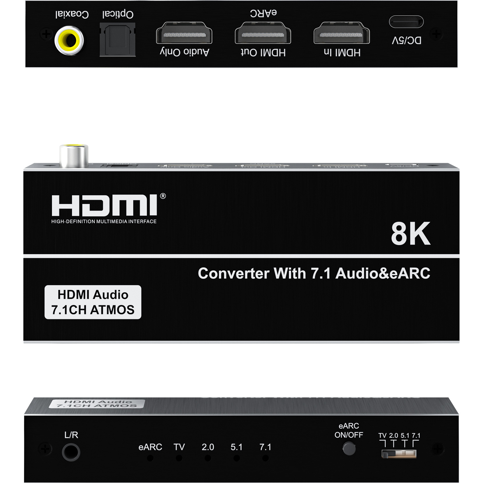 8K HDMI Audio Extractor met eA - Optical Audio Hdmi Earc Extractor recensie en prijs