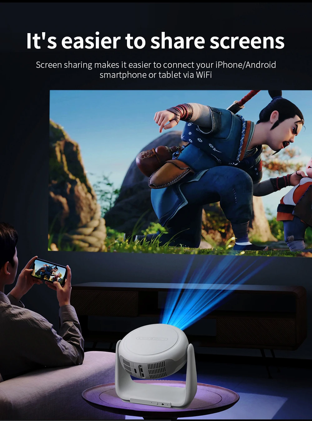 2025 Draagbare Smart Projector - 4K Smart Projector Android 11 Wifi 6 recensie en prijs