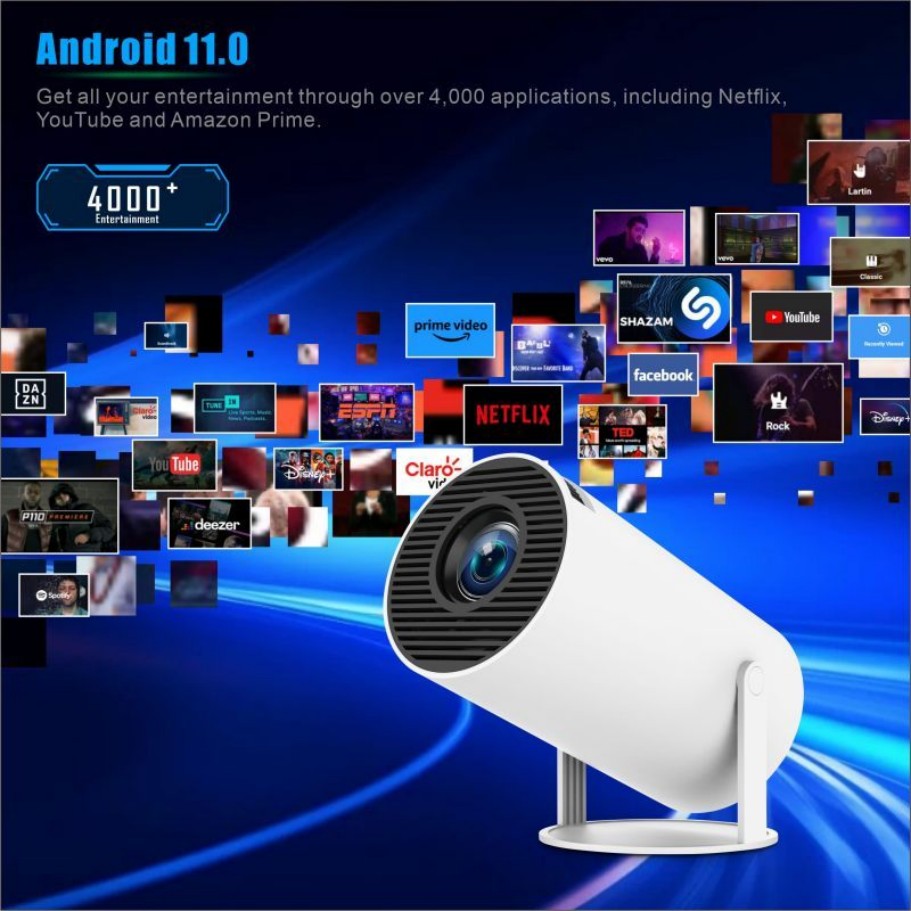 HY300 pro mini Smart Projector - 4K Smart Projector Android 11 Wifi 6 recensie en prijs