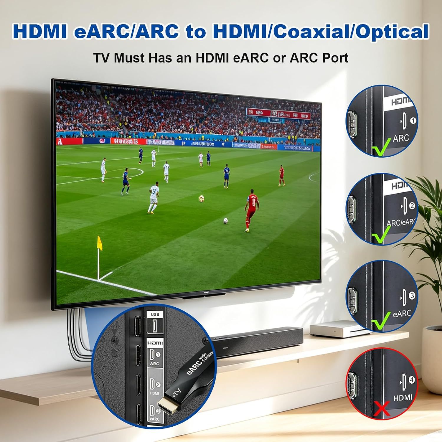 HDMI eARC/ARC Audio Extractor  - Optical Audio Hdmi Earc Extractor recensie en prijs