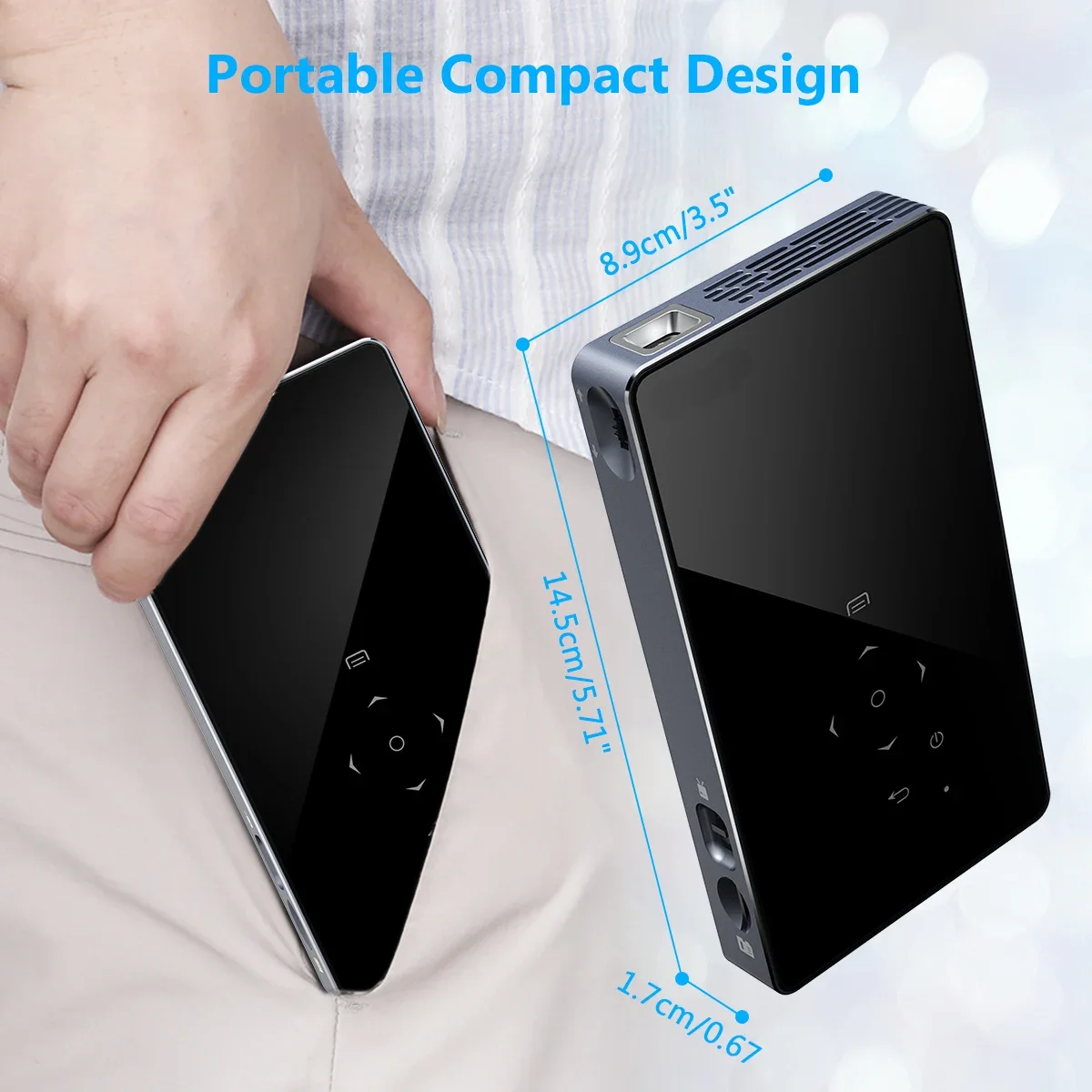 2026 Android Mini Projector P8 - Mini Portable Projector Rechargeable Battery recensie en prijs