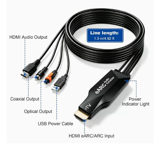 HDMIeARC/ARC-audio-uitvoer, eA - Optical Audio Hdmi Earc Extractor recensie en prijs