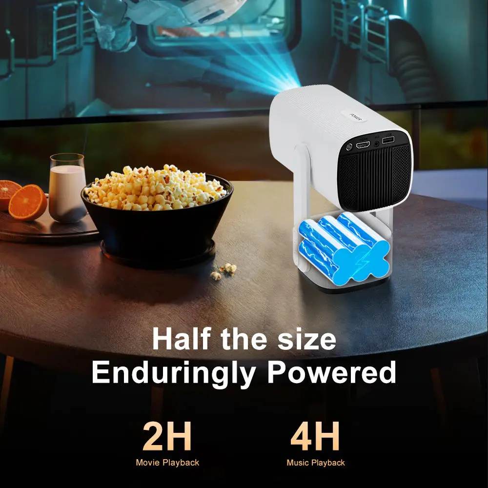 Mini-projector met oplaadbare  - Mini Portable Projector Rechargeable Battery recensie en prijs