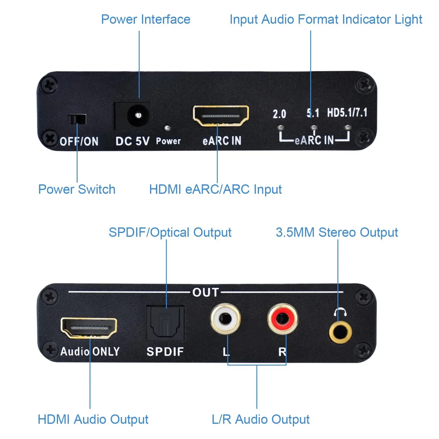 192KHz HDMI EARC ARC naar RCA  - Optical Audio Hdmi Earc Extractor recensie en prijs