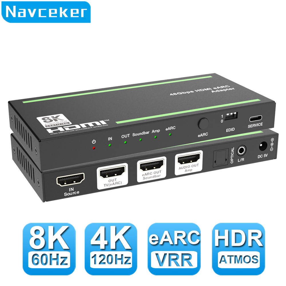 Navceke 4K 120Hz HDMI 2.1 EARC - Optical Audio Hdmi Earc Extractor recensie en prijs